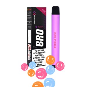 BRO Twist Bubble gum Disposable Pen Kit 2ml με Ενσωματωμένη Μπαταρία 600puffs 1τμχ