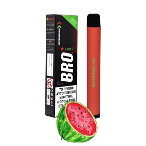 BRO Twist Watermelon Disposable Pen Kit 2ml με Ενσωματωμένη Μπαταρία 600puffs 1τμχ