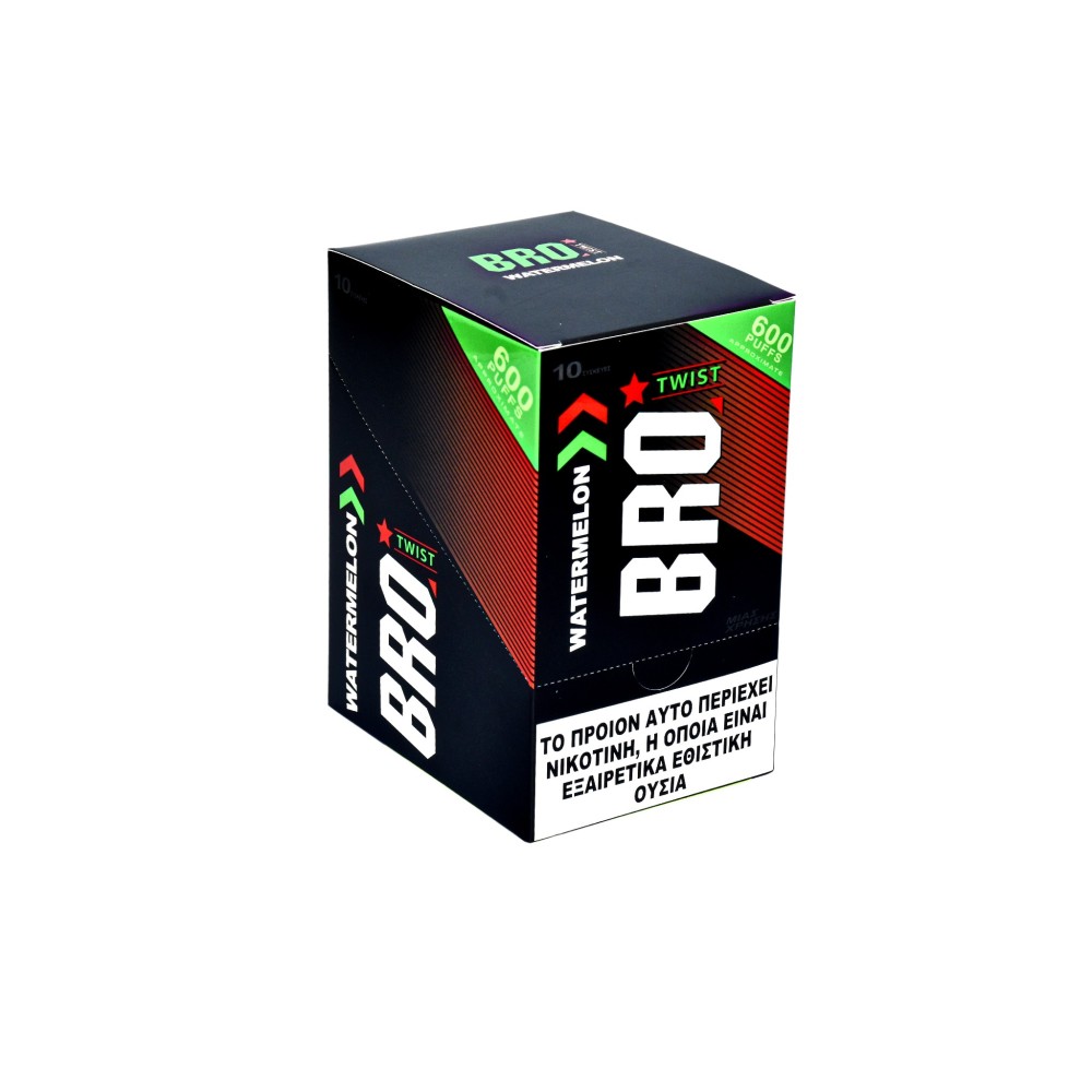 BRO Twist Watermelon Disposable Pen Kit 2ml με Ενσωματωμένη Μπαταρία 600puffs 1τμχ
