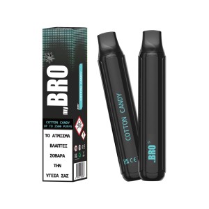 My Bro Vape μιας χρήσης Cotton Candy 7ml 0% νικοτίνη 2500puffs