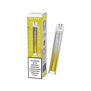 Saltica Crystal vape μιας χρήσης Banana Ice 700 puffs 2ml 2%nic