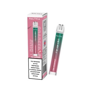 Saltica Crystal vape μιας χρήσης Pink GrapeFruit 700 puffs 2ml 2%nic