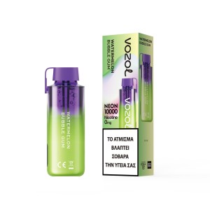 Vozol Neon 10000 Vape μιας χρήσης 10ml 0% mg 10.000 puffs Watermelon Bubblegum