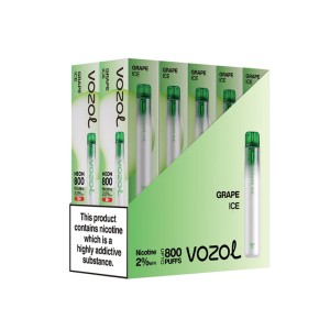 Vozol Neon 800 Vape μιας χρήσης 2ml 2% mg 800 puffs Grape Ice