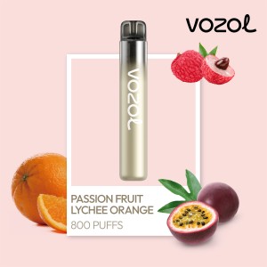 Vozol Neon 800 Vape μιας χρήσης 2ml 2% mg 800 puffs Passion Fruit Lychee Orange