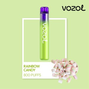 Vozol Neon 800 Vape μιας χρήσης 2ml 2% mg 800 puffs Rainbow Candy