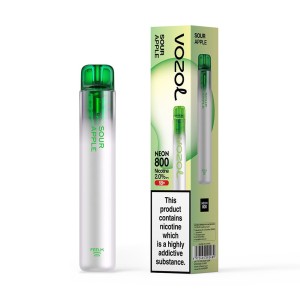 Vozol Neon 800 Vape μιας χρήσης 2ml 2% nic 800 puff Sour Apple