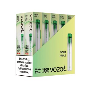 Vozol Neon 800 Vape μιας χρήσης 2ml 2% nic 800 puff Sour Apple