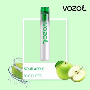 Vozol Neon 800 Vape μιας χρήσης 2ml 2% nic 800 puff Sour Apple